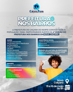 É com muito orgulho que o convidamos para a 4ª Edição do Prefeitura nos Bairros